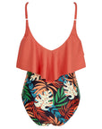 Ruffle One-Piece Ruched Swimsuits