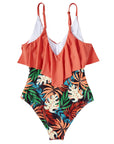 Ruffle One-Piece Ruched Swimsuits