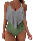 Ruffle One-Piece Ruched Swimsuits