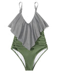 Ruffle One-Piece Ruched Swimsuits