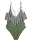 Ruffle One-Piece Ruched Swimsuits