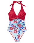 Floral Halter Push-Up Swimsuits
