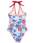 Floral Halter Push-Up Swimsuits