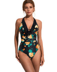 Ruffle Tummy Sexy Halter One Piece Swimsuits-SUUKSESS-SUUKSESS