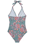 Ruffle Tummy Sexy Halter One Piece Swimsuits