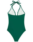 Ruffle Tummy Sexy Halter One Piece Swimsuits