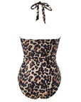 Ruffle Tummy Sexy Halter One Piece Swimsuits