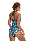 Ruffle Tummy Sexy Halter One Piece Swimsuits-SUUKSESS-SUUKSESS