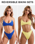 Reversible String Waisted Thong Bikini Set-SUUKSESS-SUUKSESS