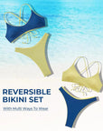 Reversible String Waisted Thong Bikini Set-SUUKSESS-SUUKSESS