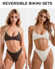 Reversible String Waisted Thong Bikini Set-SUUKSESS-SUUKSESS