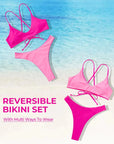 Reversible String Waisted Thong Bikini Set-SUUKSESS-SUUKSESS