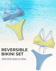 Reversible String Waisted Thong Bikini Set-SUUKSESS-SUUKSESS