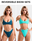 Reversible String Waisted Thong Bikini Set-SUUKSESS-SUUKSESS