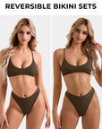 Reversible String Waisted Thong Bikini Set-SUUKSESS-SUUKSESS