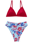 Triangle High Cut Bikini Set
