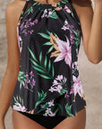 Ruffle Cover Swimsuit-Swimwear-SUUKSESS-Tropical Floral Black-S-SUUKSESS