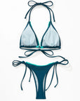 Ruffle Thong Bikini Set
