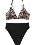 SUUKSESS Women Sexy High Waisted 2 Piece Bikini Sets Triangle High Cut Swimsuits-SUUKSESS-SUUKSESS
