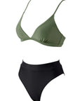 SUUKSESS Women Sexy High Waisted 2 Piece Bikini Sets Triangle High Cut Swimsuits-SUUKSESS-SUUKSESS