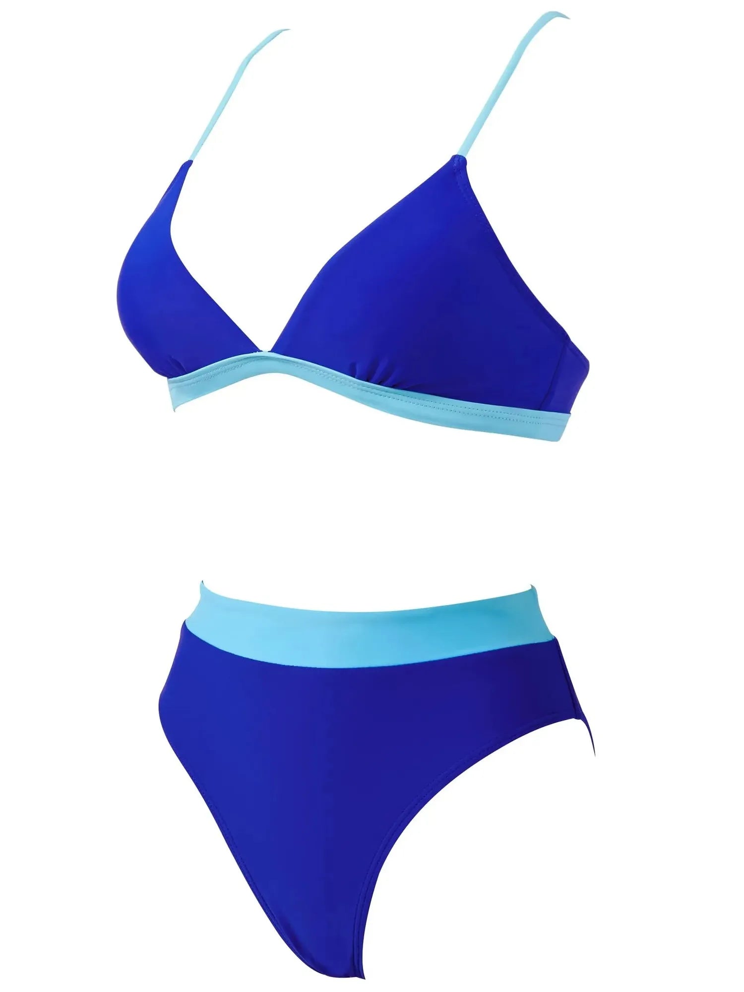 SUUKSESS Women Sexy High Waisted 2 Piece Bikini Sets Triangle High Cut Swimsuits-SUUKSESS-SUUKSESS
