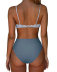SUUKSESS Women Sexy High Waisted 2 Piece Bikini Sets Triangle High Cut Swimsuits-SUUKSESS-SUUKSESS