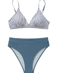 SUUKSESS Women Sexy High Waisted 2 Piece Bikini Sets Triangle High Cut Swimsuits-SUUKSESS-SUUKSESS