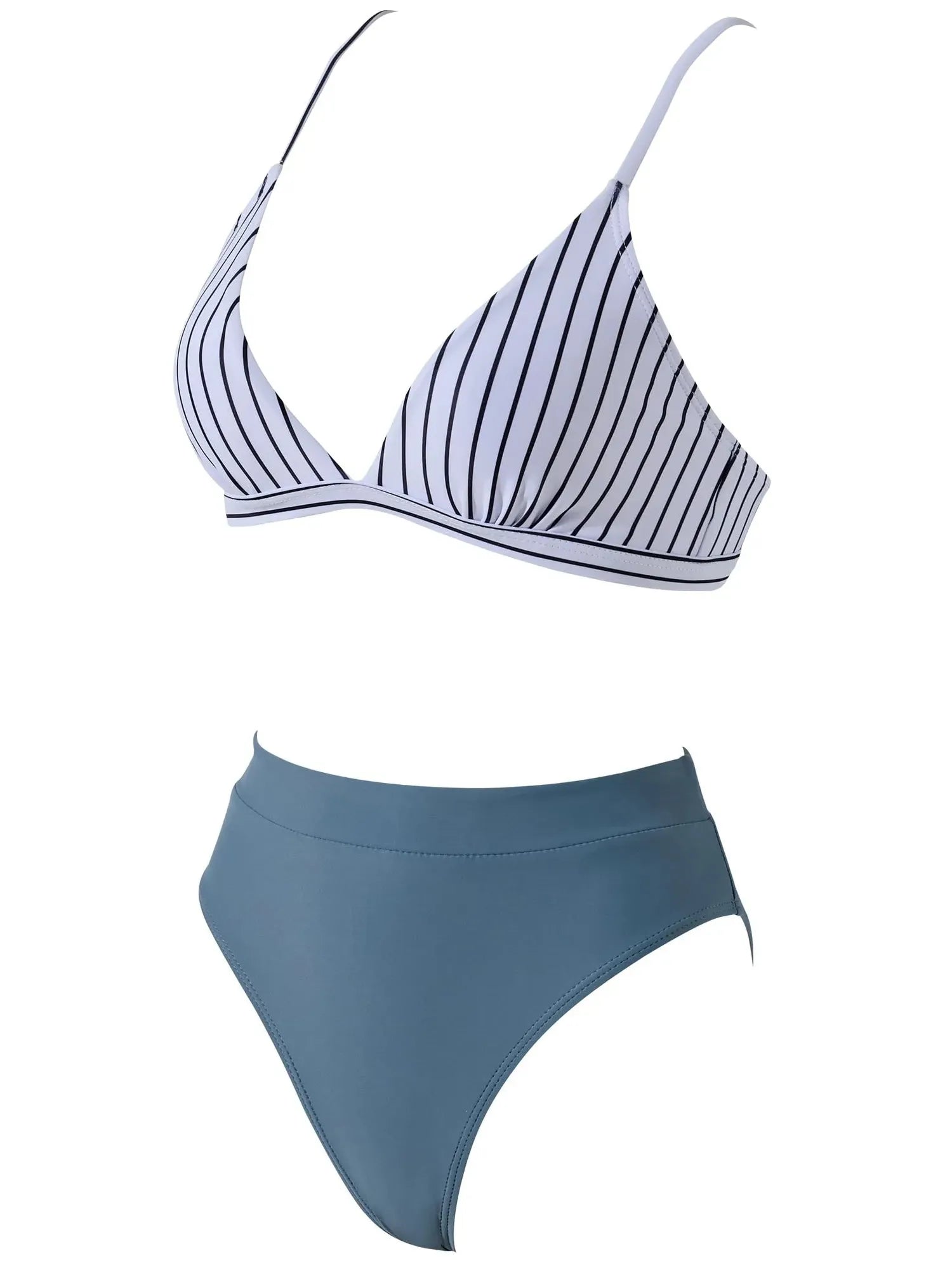 SUUKSESS Women Sexy High Waisted 2 Piece Bikini Sets Triangle High Cut Swimsuits-SUUKSESS-SUUKSESS