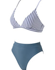 SUUKSESS Women Sexy High Waisted 2 Piece Bikini Sets Triangle High Cut Swimsuits-SUUKSESS-SUUKSESS