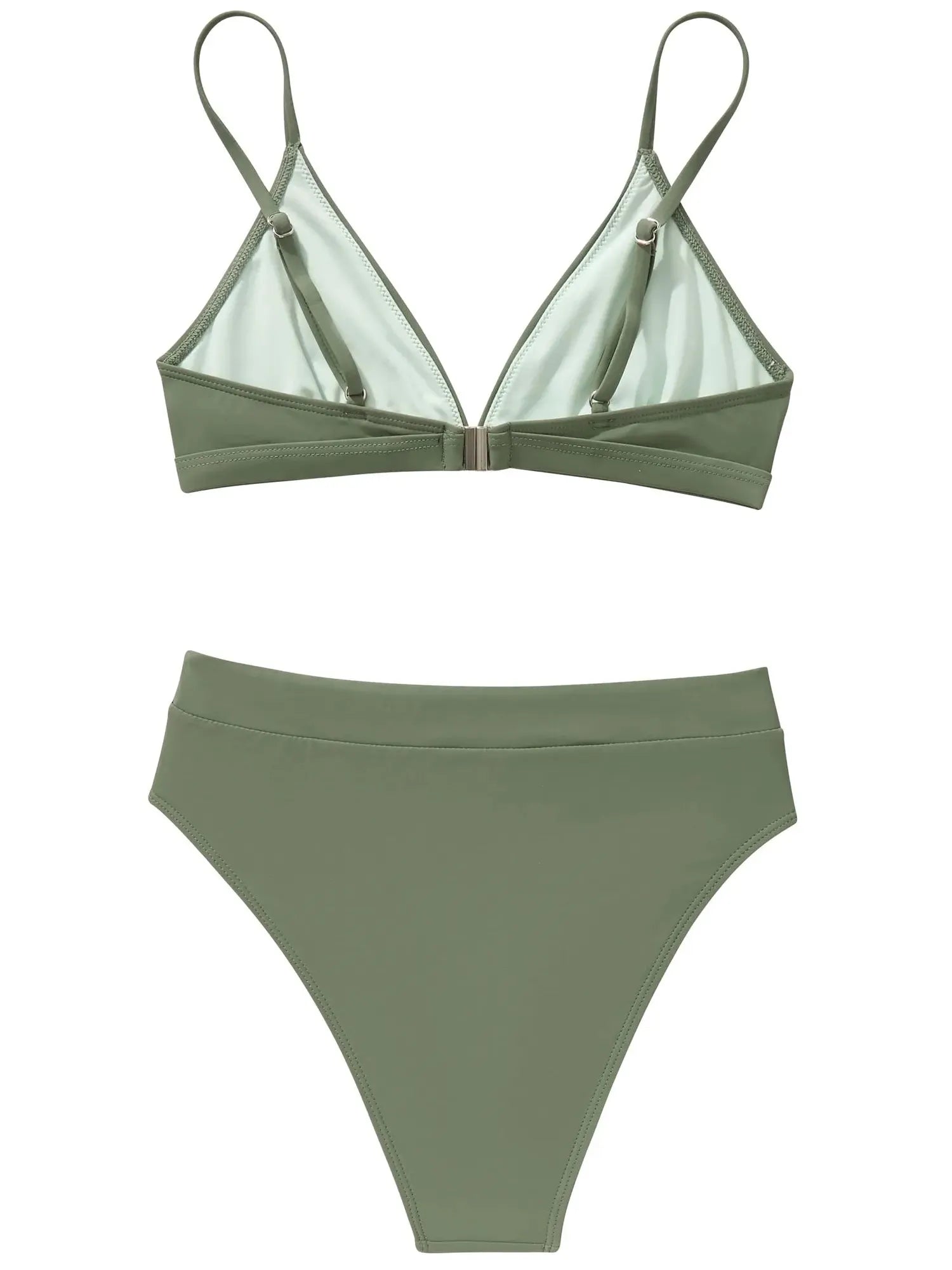 SUUKSESS Women Sexy High Waisted 2 Piece Bikini Sets Triangle High Cut Swimsuits-SUUKSESS-SUUKSESS