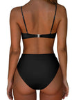 SUUKSESS Women Sexy High Waisted 2 Piece Bikini Sets Triangle High Cut Swimsuits-SUUKSESS-SUUKSESS