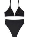SUUKSESS Women Sexy High Waisted 2 Piece Bikini Sets Triangle High Cut Swimsuits-SUUKSESS-SUUKSESS
