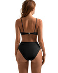 SUUKSESS Women Sexy High Waisted 2 Piece Bikini Sets Triangle High Cut Swimsuits-SUUKSESS-SUUKSESS