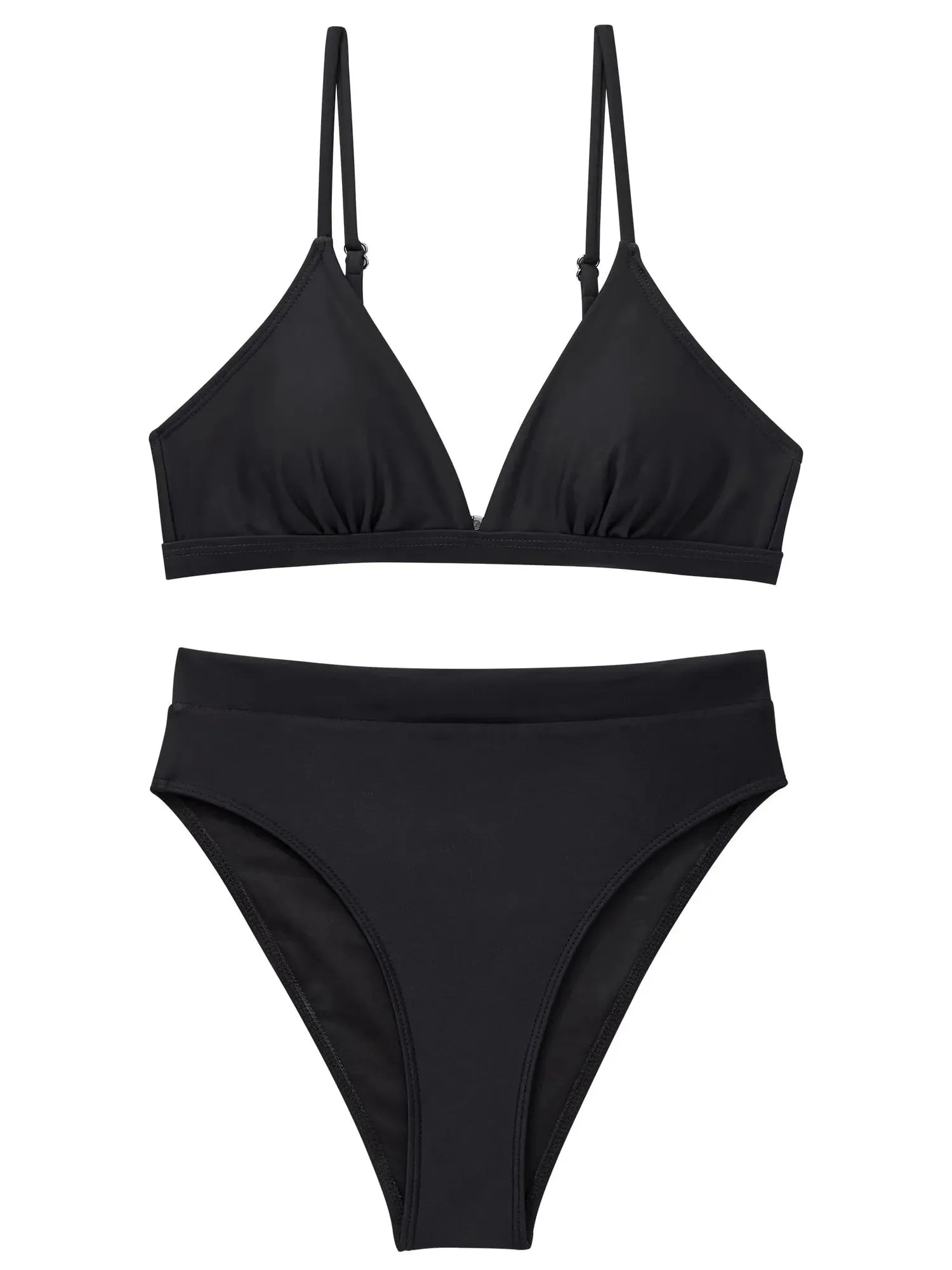 SUUKSESS Women Sexy High Waisted 2 Piece Bikini Sets Triangle High Cut Swimsuits-SUUKSESS-SUUKSESS