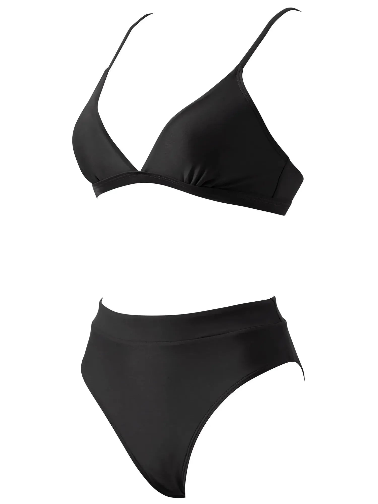 SUUKSESS Women Sexy High Waisted 2 Piece Bikini Sets Triangle High Cut Swimsuits-SUUKSESS-SUUKSESS