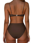 SUUKSESS Women Sexy High Waisted 2 Piece Bikini Sets Triangle High Cut Swimsuits-SUUKSESS-SUUKSESS