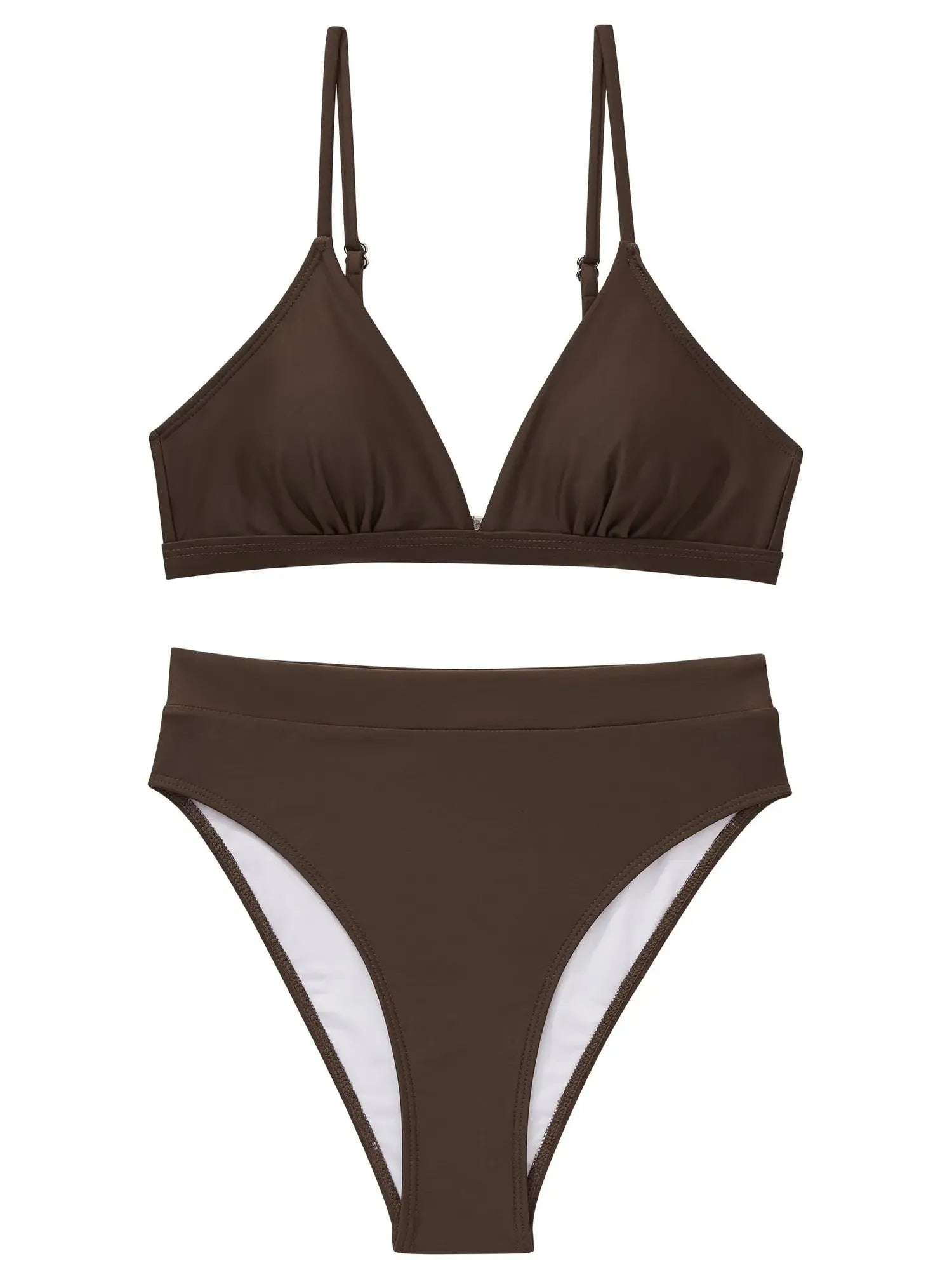 SUUKSESS Women Sexy High Waisted 2 Piece Bikini Sets Triangle High Cut Swimsuits-SUUKSESS-SUUKSESS
