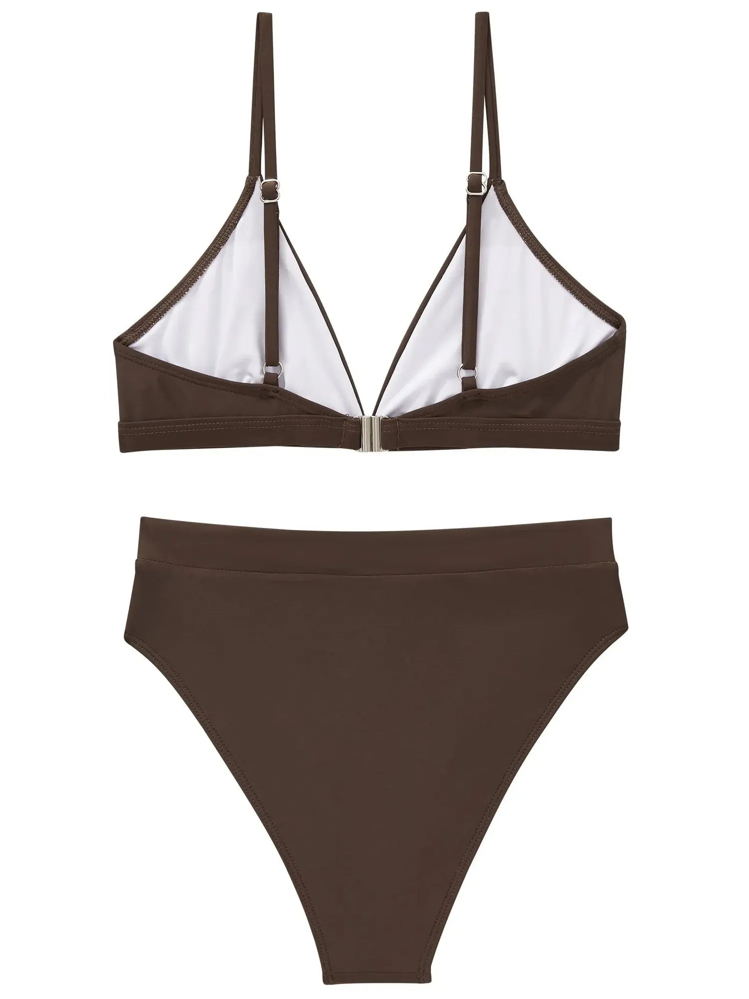 SUUKSESS Women Sexy High Waisted 2 Piece Bikini Sets Triangle High Cut Swimsuits-SUUKSESS-SUUKSESS