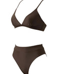 SUUKSESS Women Sexy High Waisted 2 Piece Bikini Sets Triangle High Cut Swimsuits-SUUKSESS-SUUKSESS
