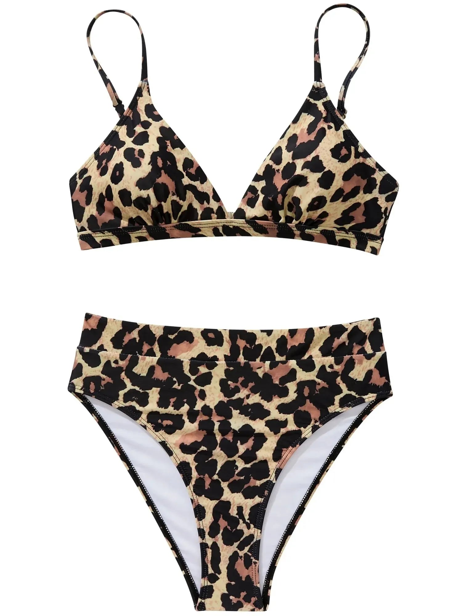 SUUKSESS Women Sexy High Waisted 2 Piece Bikini Sets Triangle High Cut Swimsuits-SUUKSESS-SUUKSESS