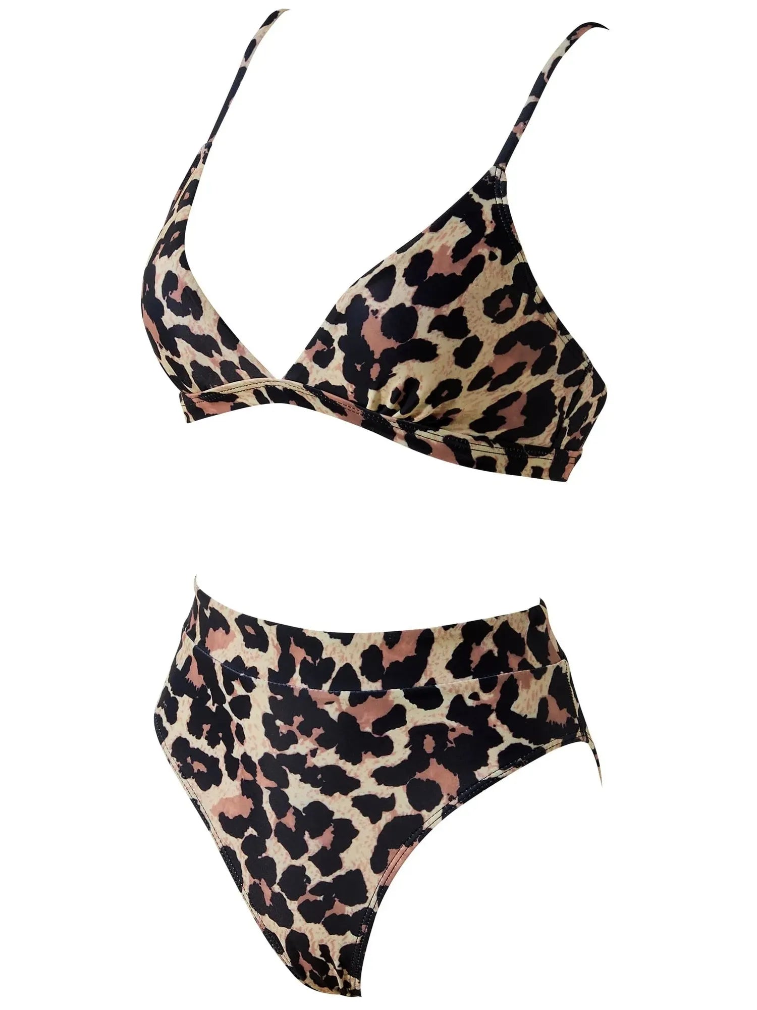 SUUKSESS Women Sexy High Waisted 2 Piece Bikini Sets Triangle High Cut Swimsuits-SUUKSESS-SUUKSESS