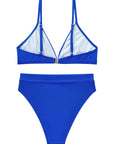 SUUKSESS Women Sexy High Waisted 2 Piece Bikini Sets Triangle High Cut Swimsuits-SUUKSESS-SUUKSESS