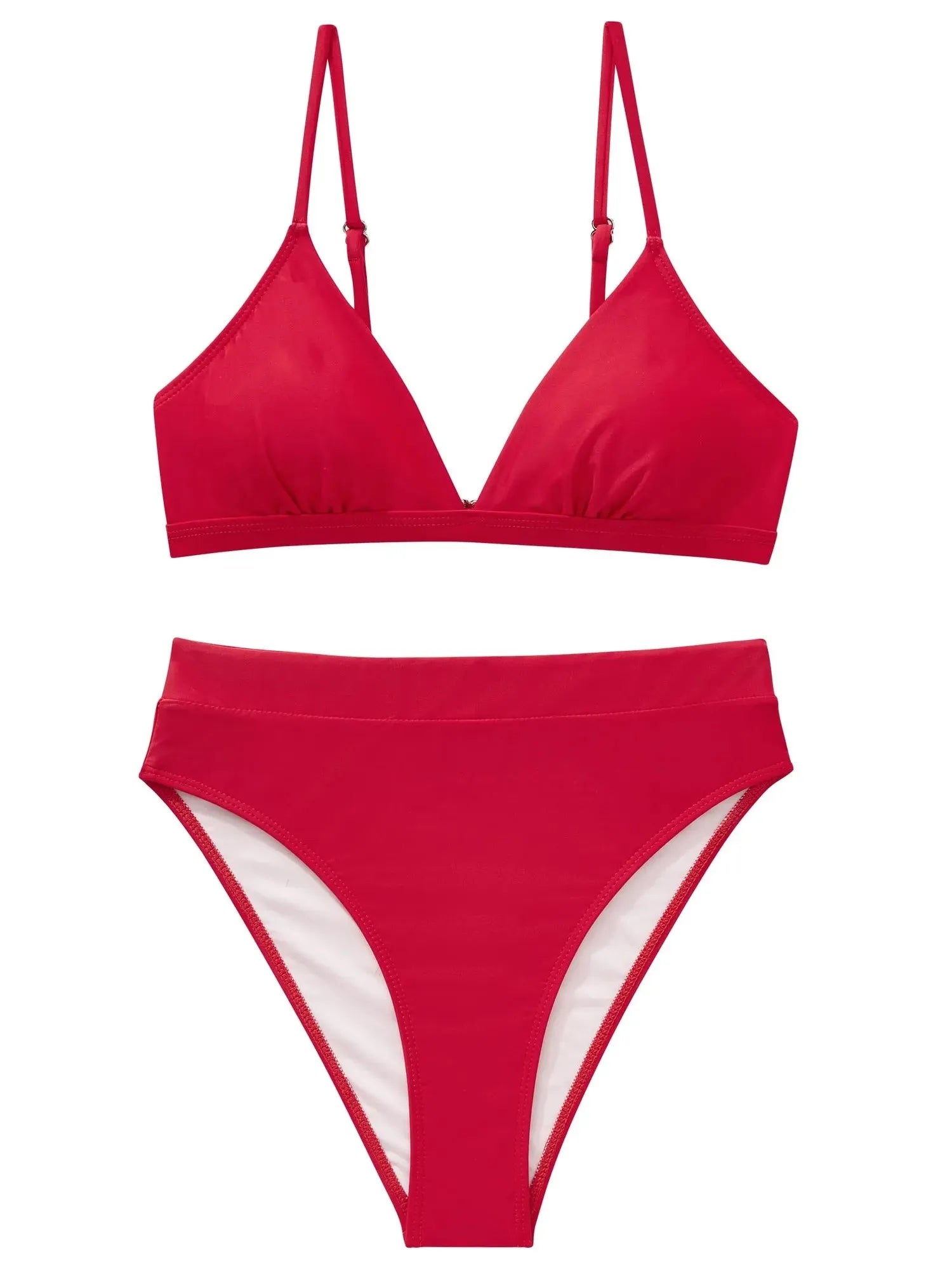 SUUKSESS Women Sexy High Waisted 2 Piece Bikini Sets Triangle High Cut Swimsuits-SUUKSESS-SUUKSESS