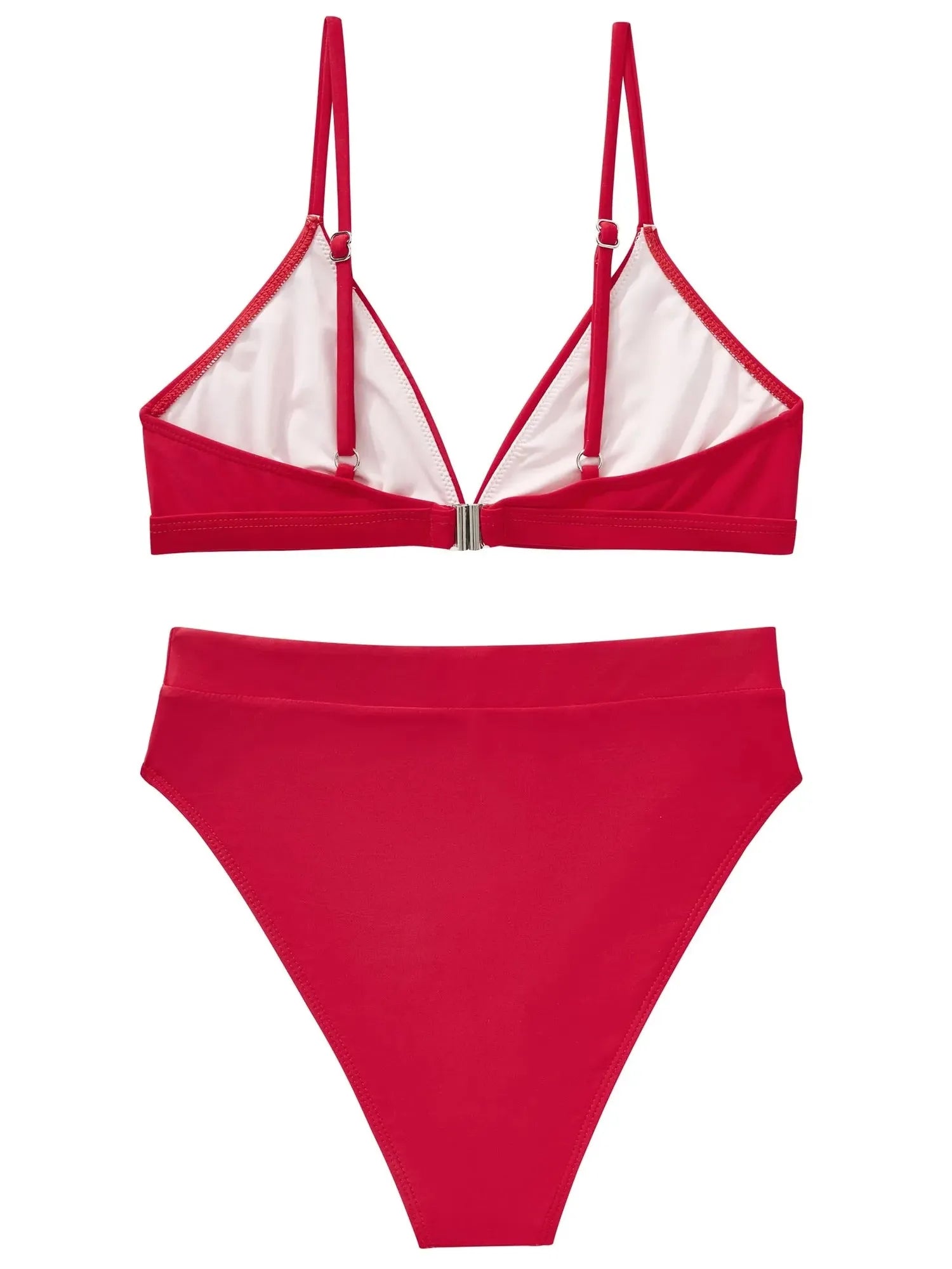 SUUKSESS Women Sexy High Waisted 2 Piece Bikini Sets Triangle High Cut Swimsuits-SUUKSESS-SUUKSESS