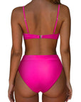 SUUKSESS Women Sexy High Waisted 2 Piece Bikini Sets Triangle High Cut Swimsuits-SUUKSESS-SUUKSESS