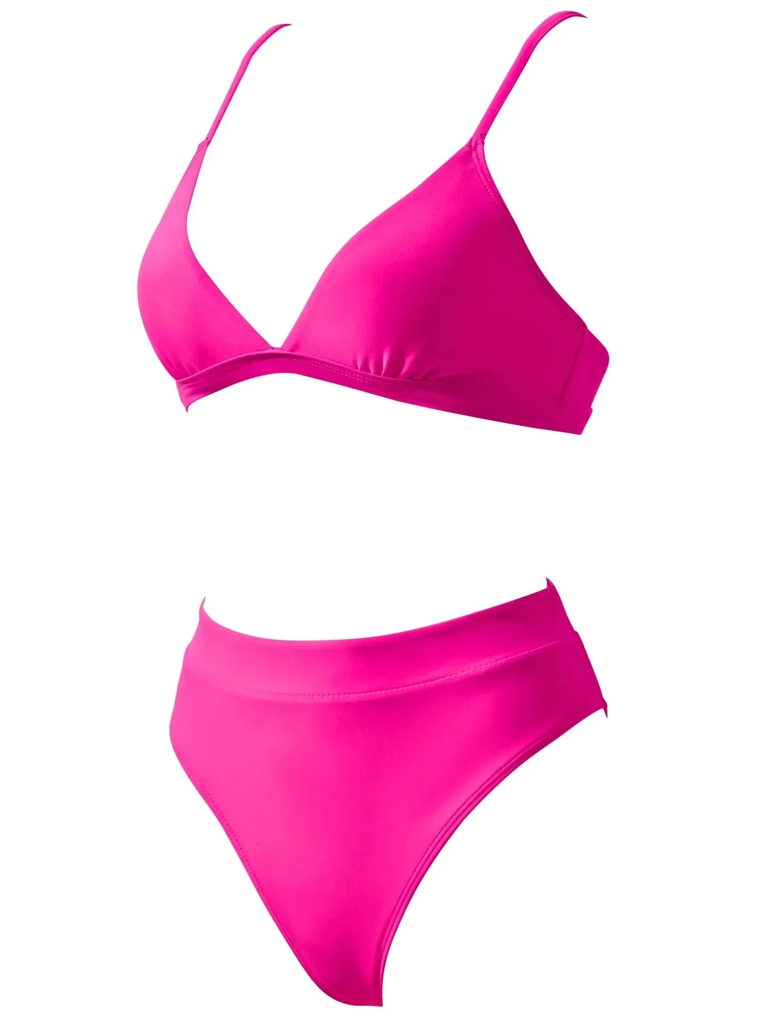 SUUKSESS Women Sexy High Waisted 2 Piece Bikini Sets Triangle High Cut Swimsuits-SUUKSESS-SUUKSESS
