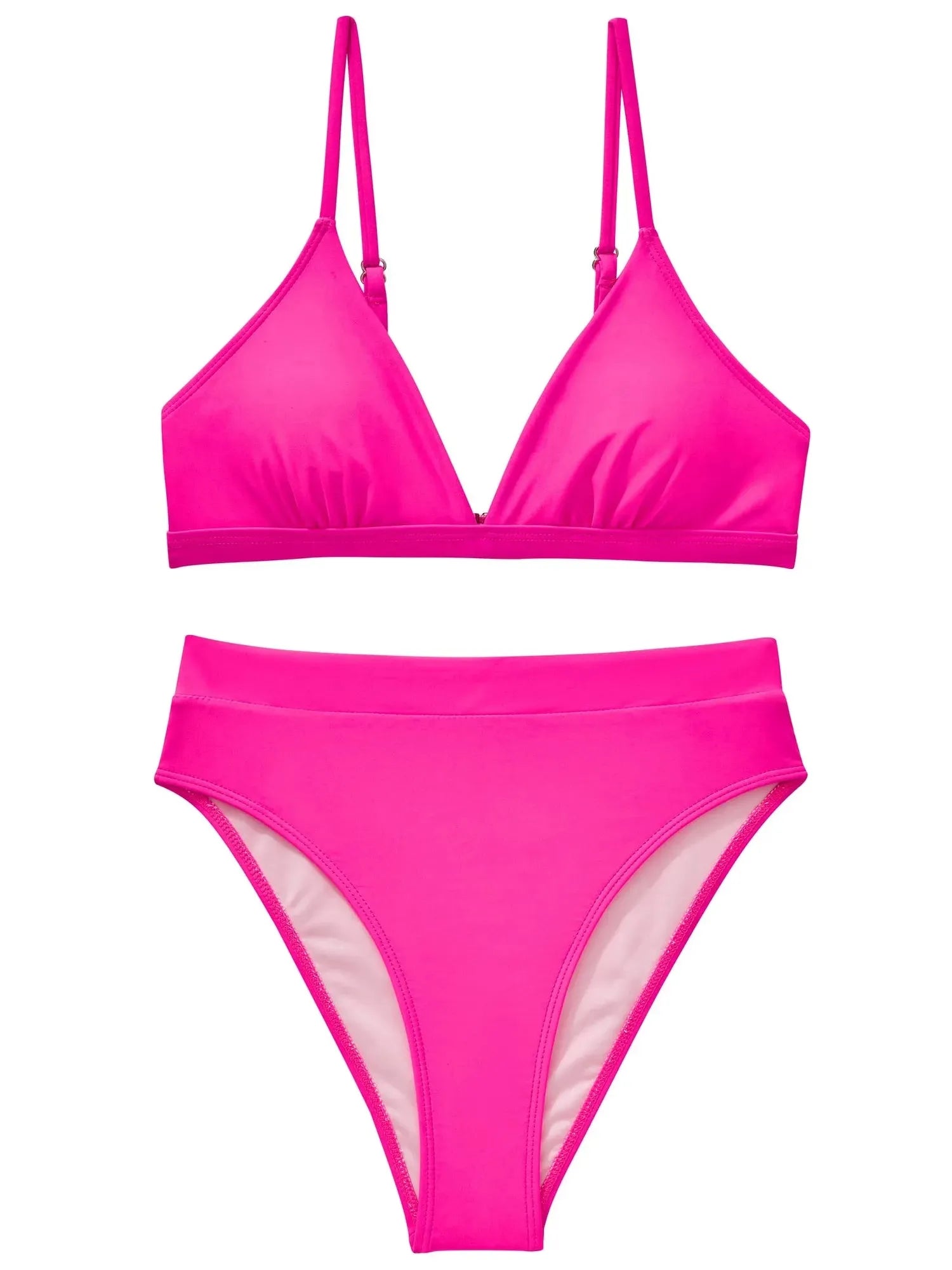 SUUKSESS Women Sexy High Waisted 2 Piece Bikini Sets Triangle High Cut Swimsuits-SUUKSESS-SUUKSESS