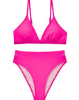 SUUKSESS Women Sexy High Waisted 2 Piece Bikini Sets Triangle High Cut Swimsuits-SUUKSESS-SUUKSESS