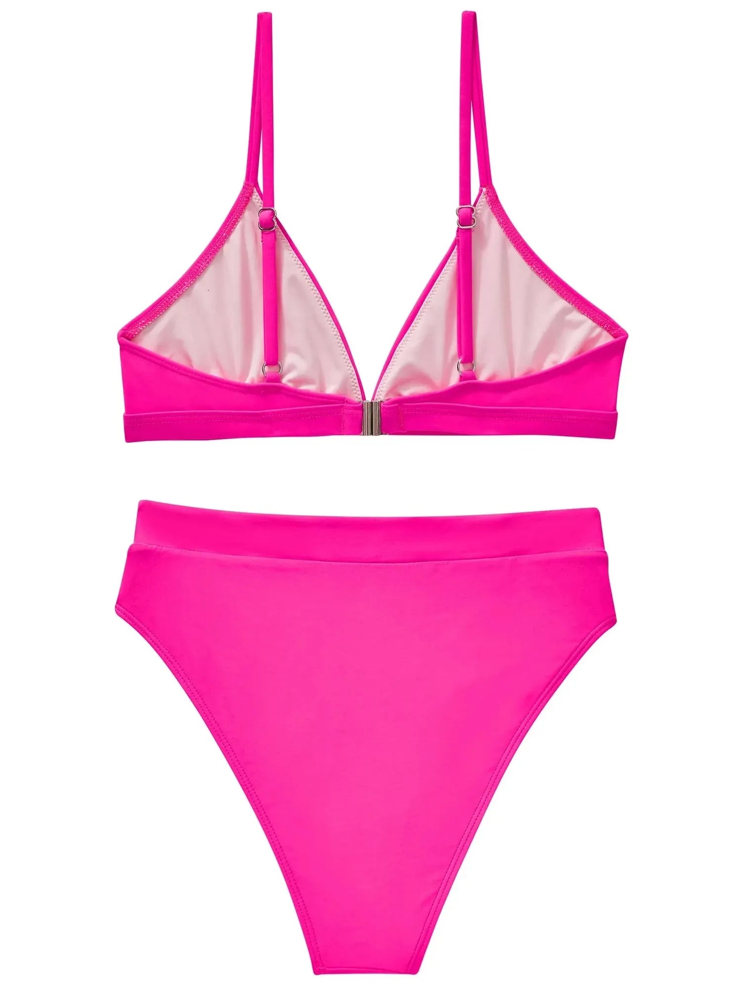 SUUKSESS Women Sexy High Waisted 2 Piece Bikini Sets Triangle High Cut Swimsuits-SUUKSESS-SUUKSESS