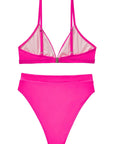 SUUKSESS Women Sexy High Waisted 2 Piece Bikini Sets Triangle High Cut Swimsuits-SUUKSESS-SUUKSESS